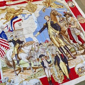 Hermès silk scarf 'Marquis de Lafayette' by Kermit Oliver (2007)